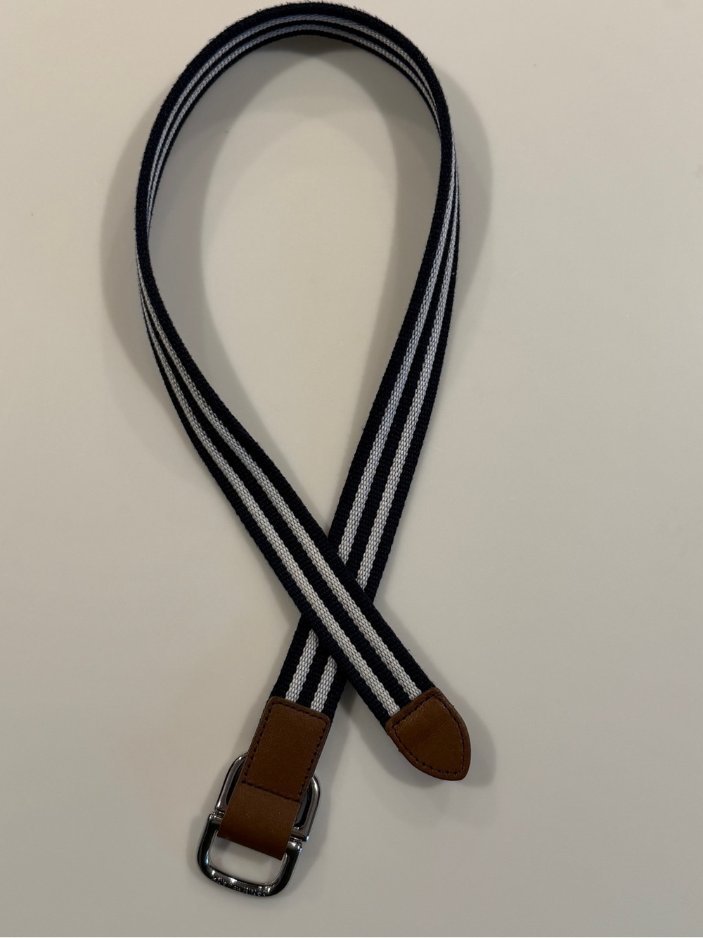 Janie and Jack Navy and White Striped Elastic Belt